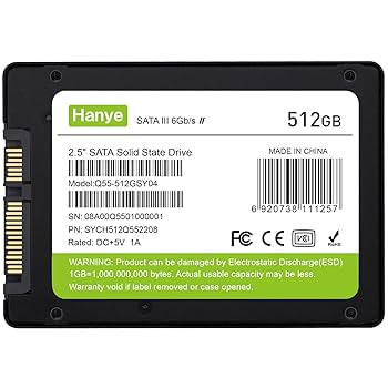内蔵型SSD Hanye Q55 2TB SATA SSD Amazon.co.jp: Hanye 512GB 内蔵型SSD 2.5インチ 7mm SATAIII